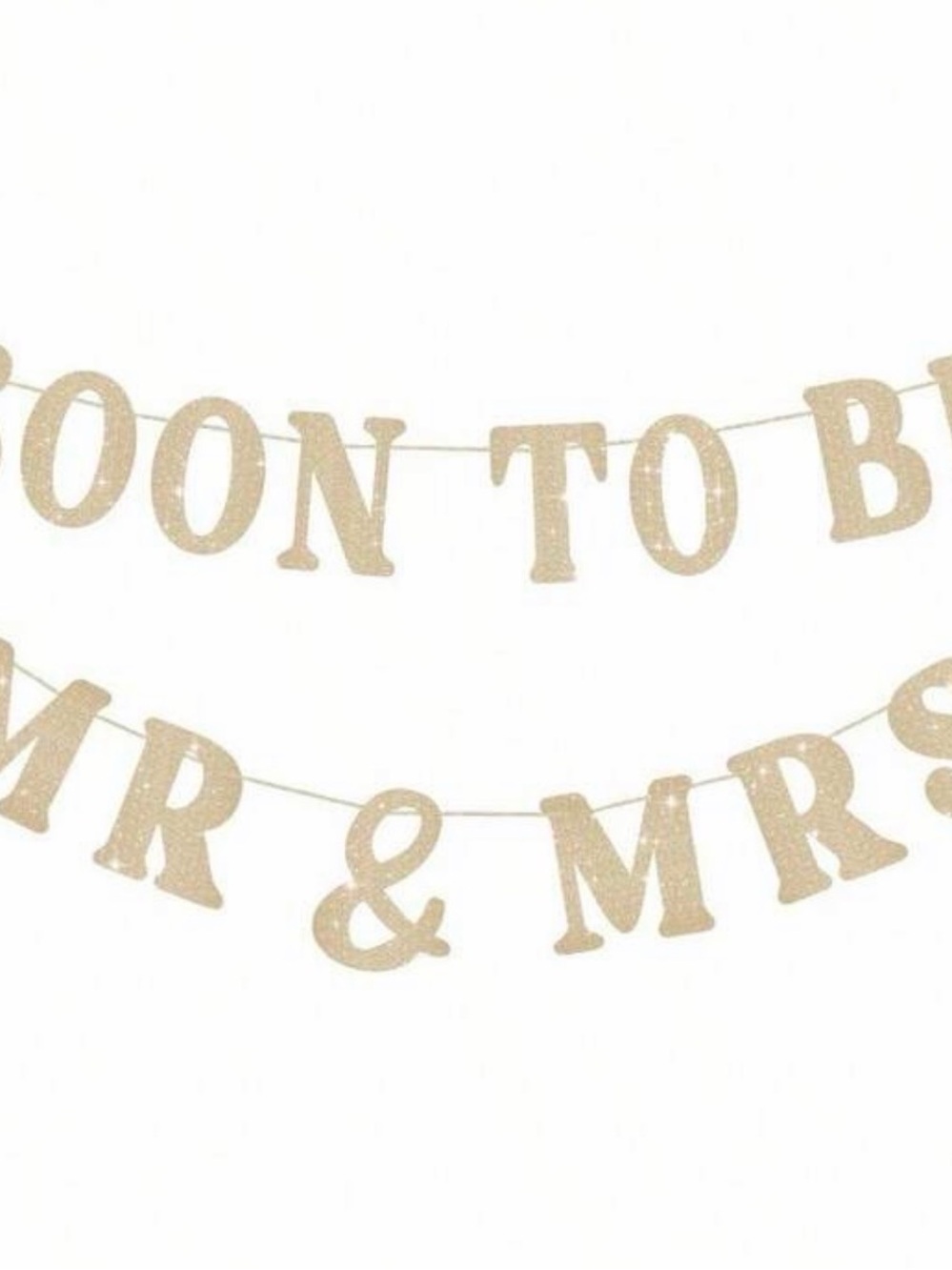 Mr & Mrs 'Soon to Be' Party Banner - Gold